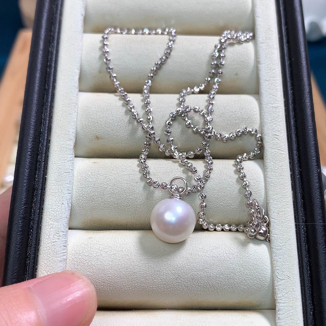 淡水珍珠颈饰银S925镶嵌