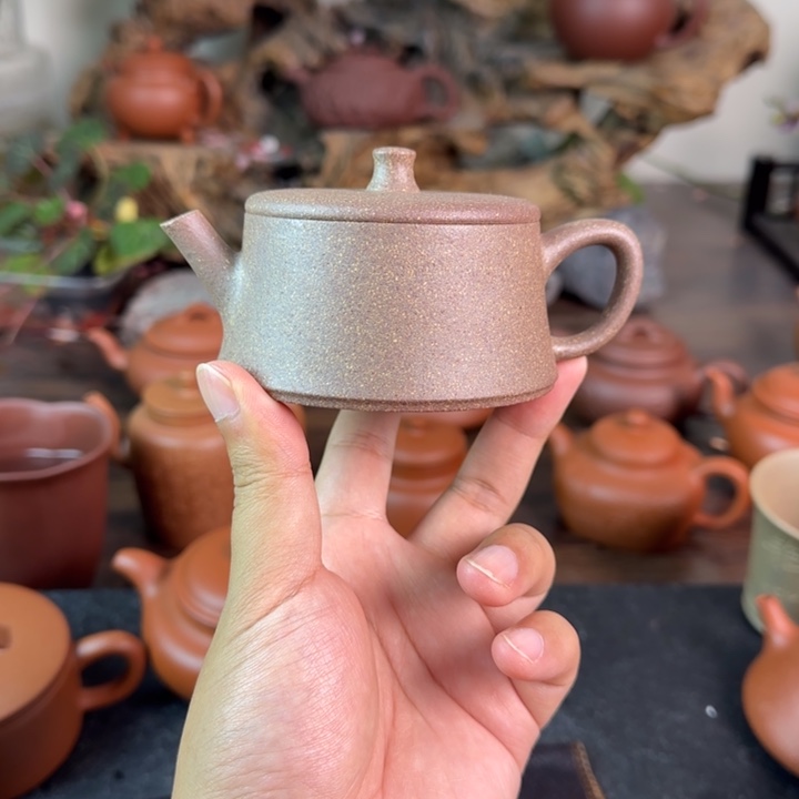 紫砂茶壶大*紫砂壶 云柱 青降坡