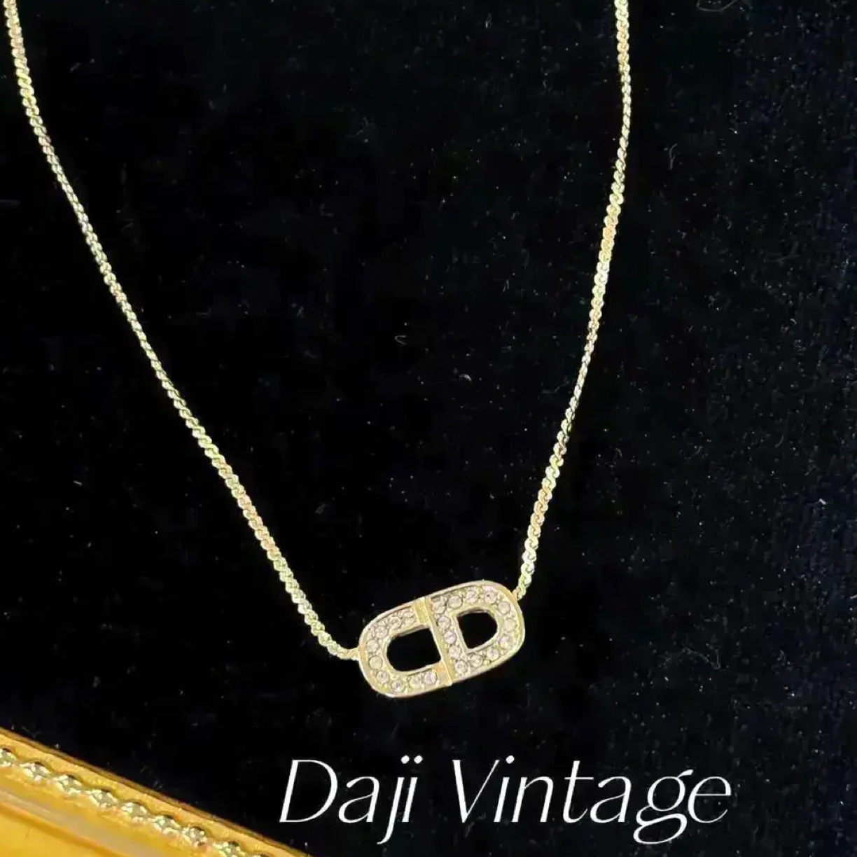 99新 DIOR/迪奥 大吉中古2/Dior迪奥满钻猪鼻子项链