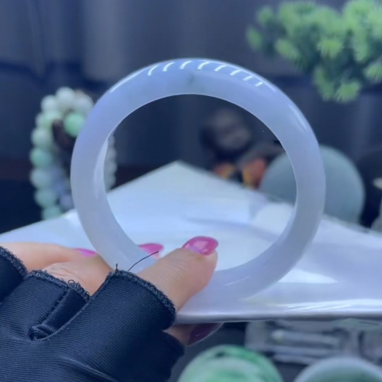 缅甸翡翠手镯成品