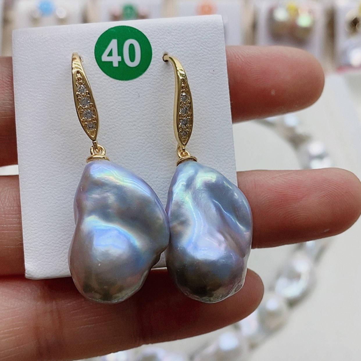 【闪购商品】淡水珍珠耳饰银S925镶嵌