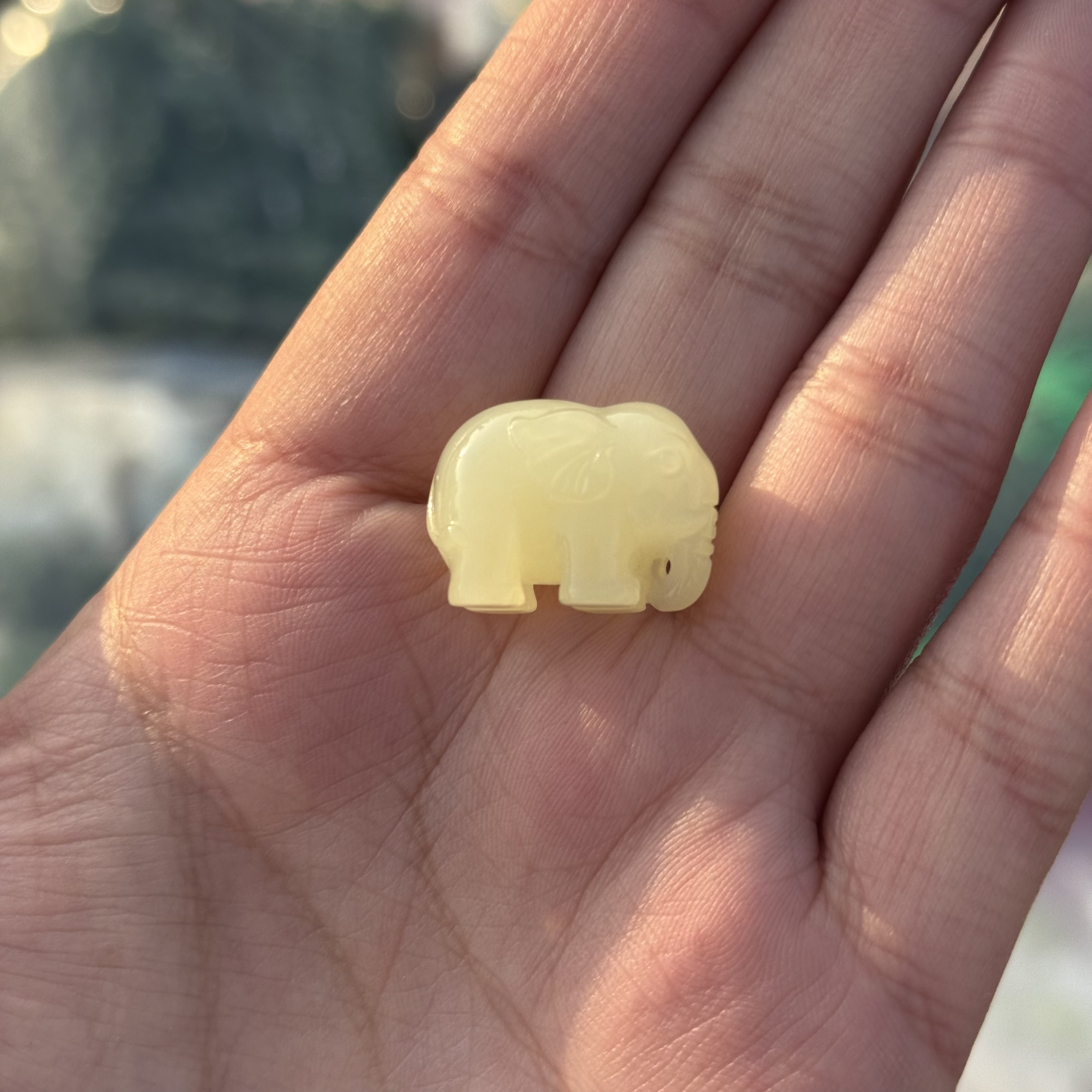 和田玉颈饰未镶嵌黄口象神门总拍一发一