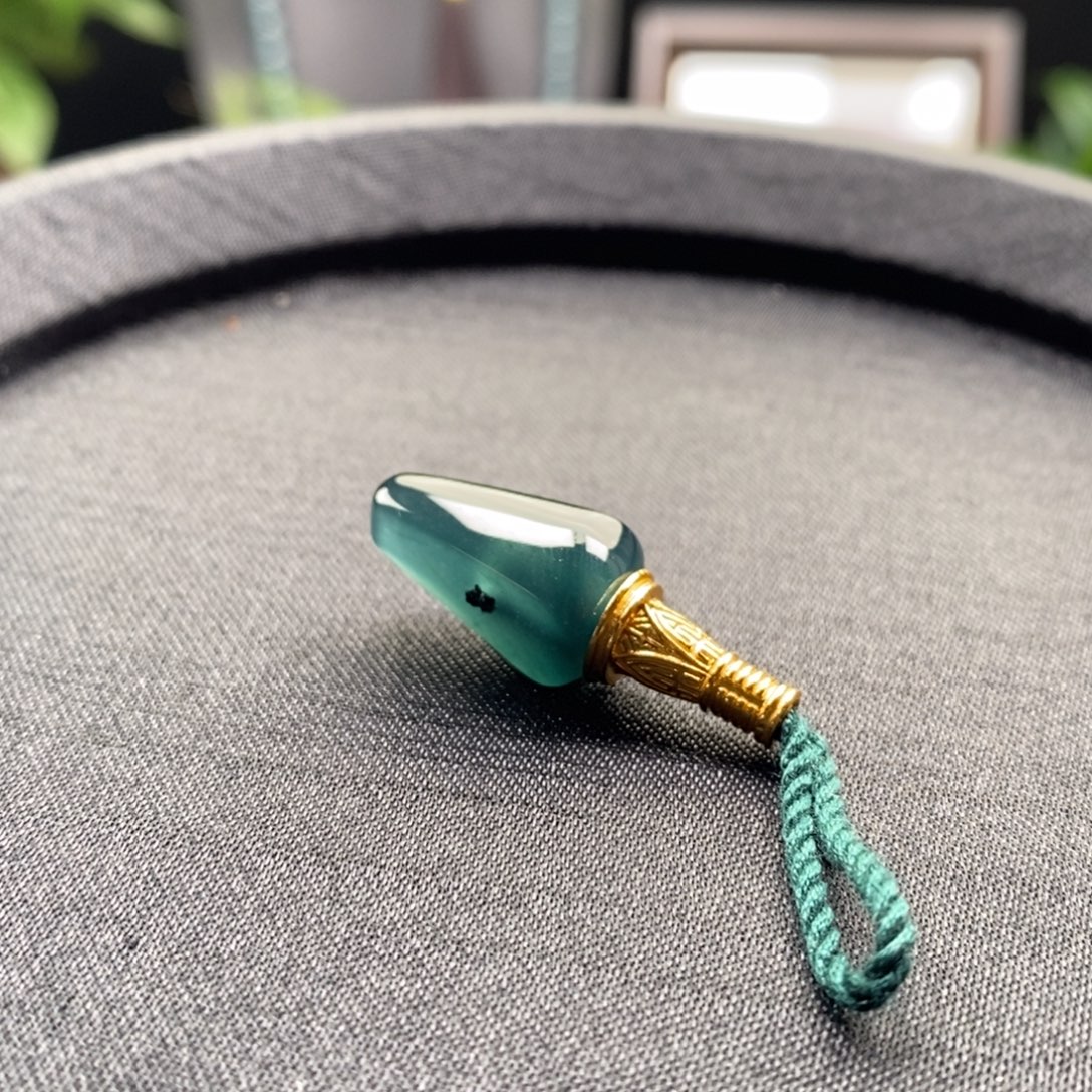 翡翠银S925镀金镶嵌手串卡10左右三通