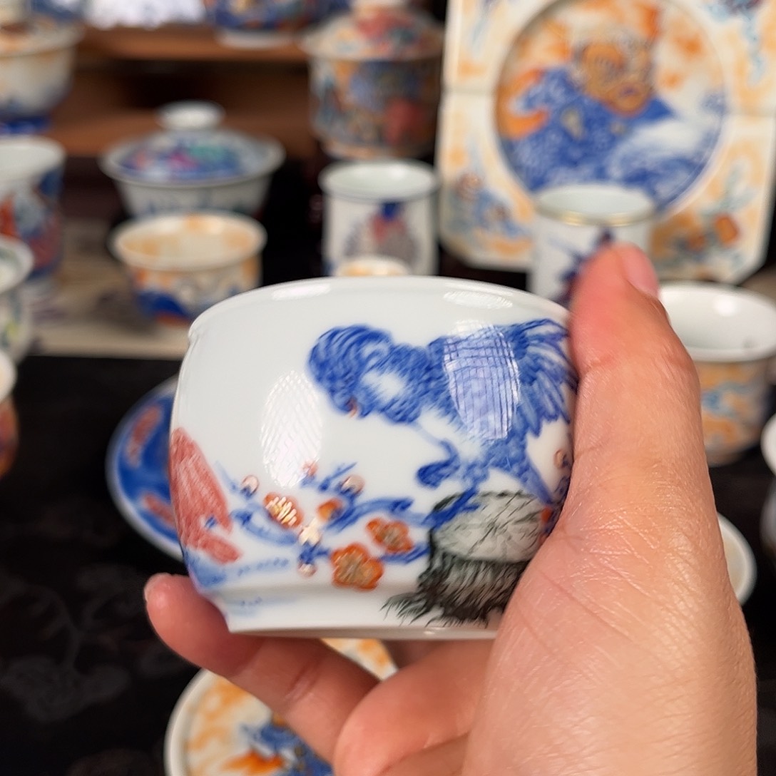 梅开五福花鸟主人杯