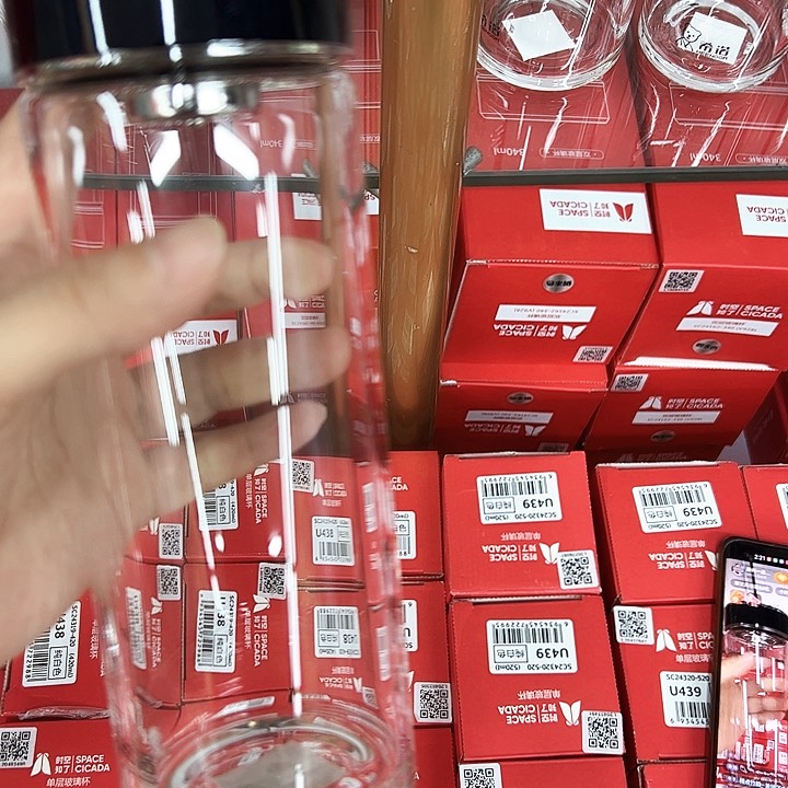 1212530单层玻璃杯黑