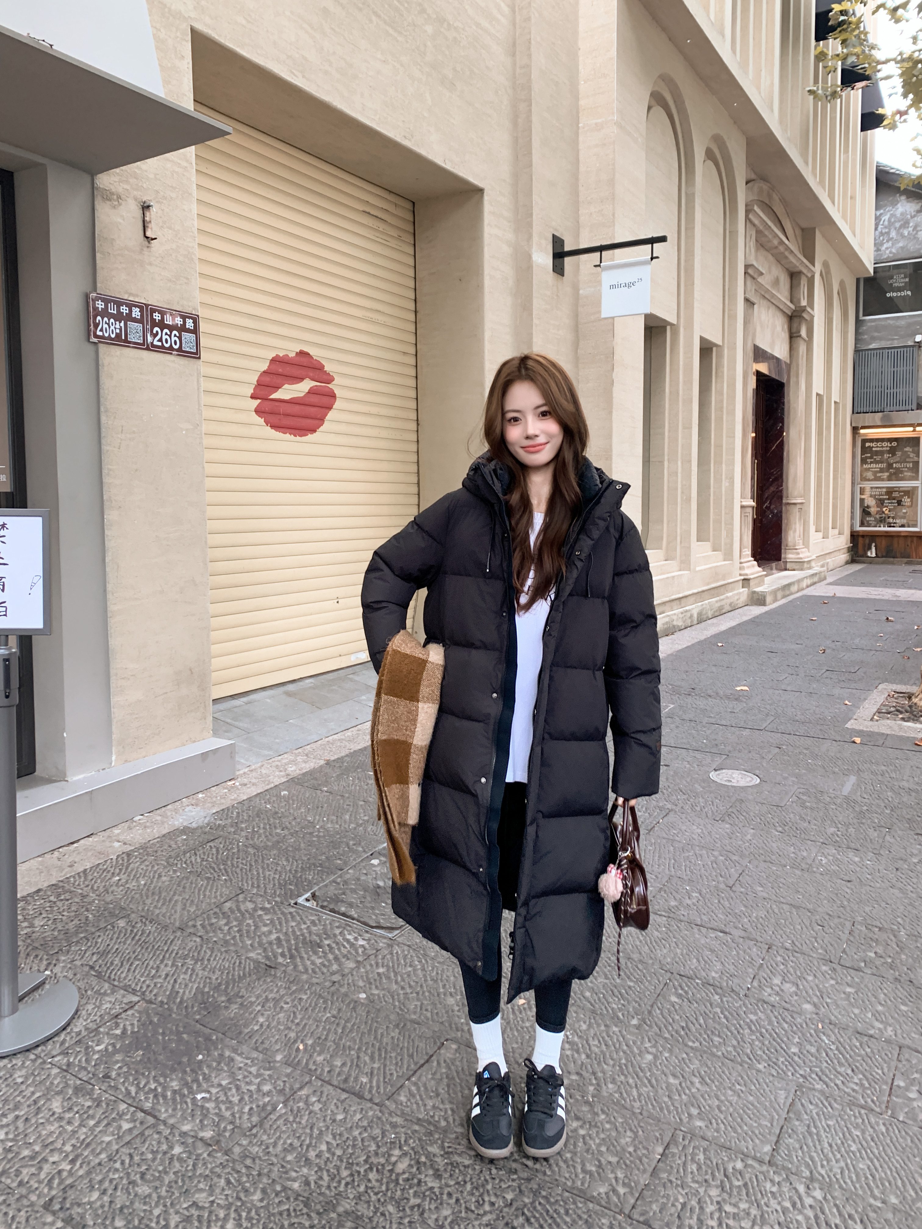 气质百搭超值时尚百搭男女款加厚双倍充绒长款羽绒服.ZSS