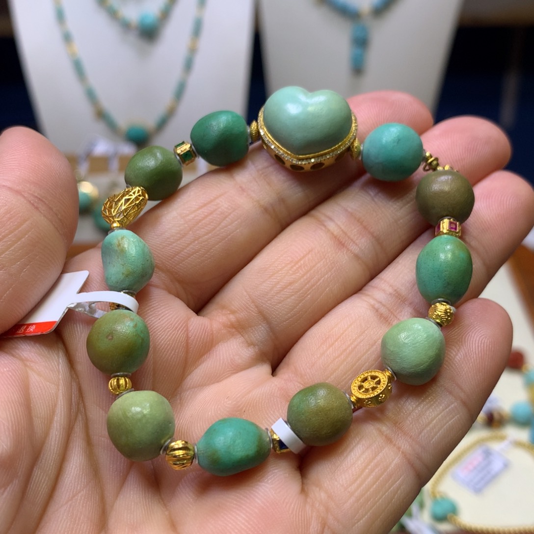 绿松石18K金镶嵌单圈