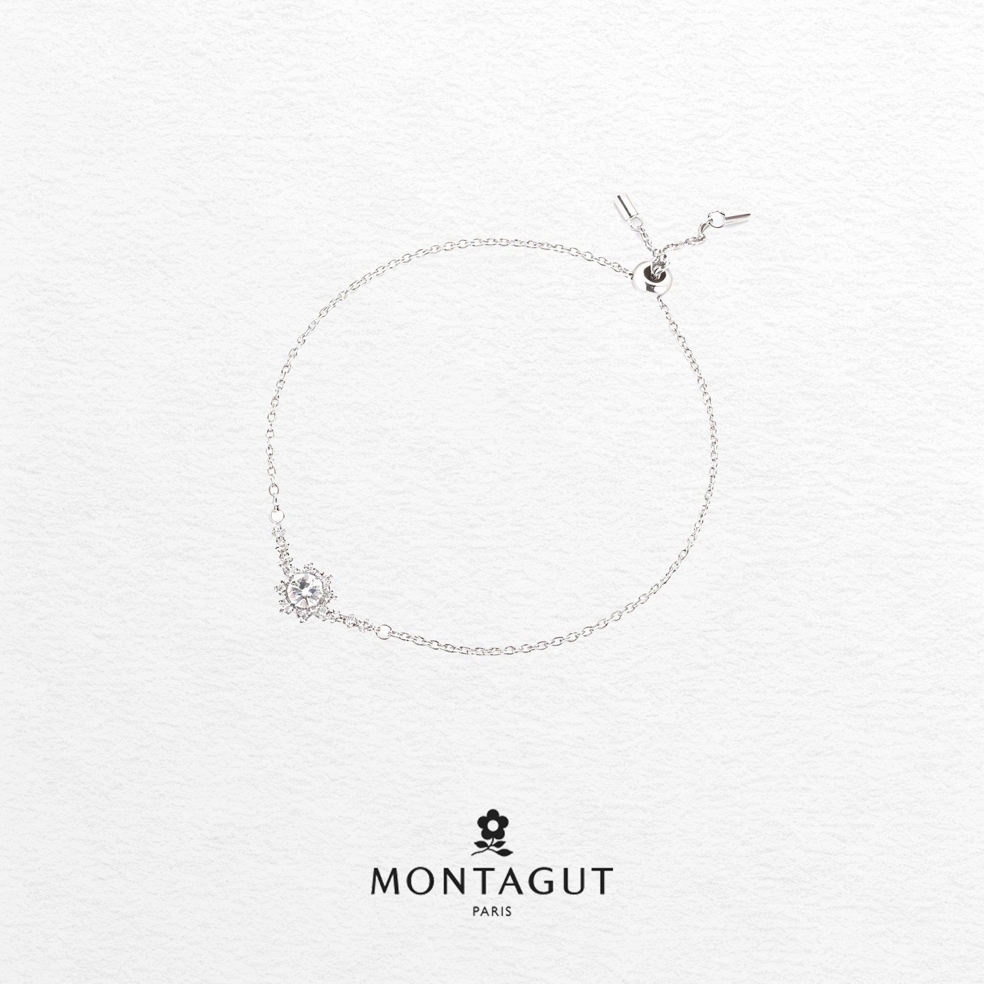 925银莫桑石手链 法国梦特娇轻奢系列莫桑晴光映雪手链【3441】JJ