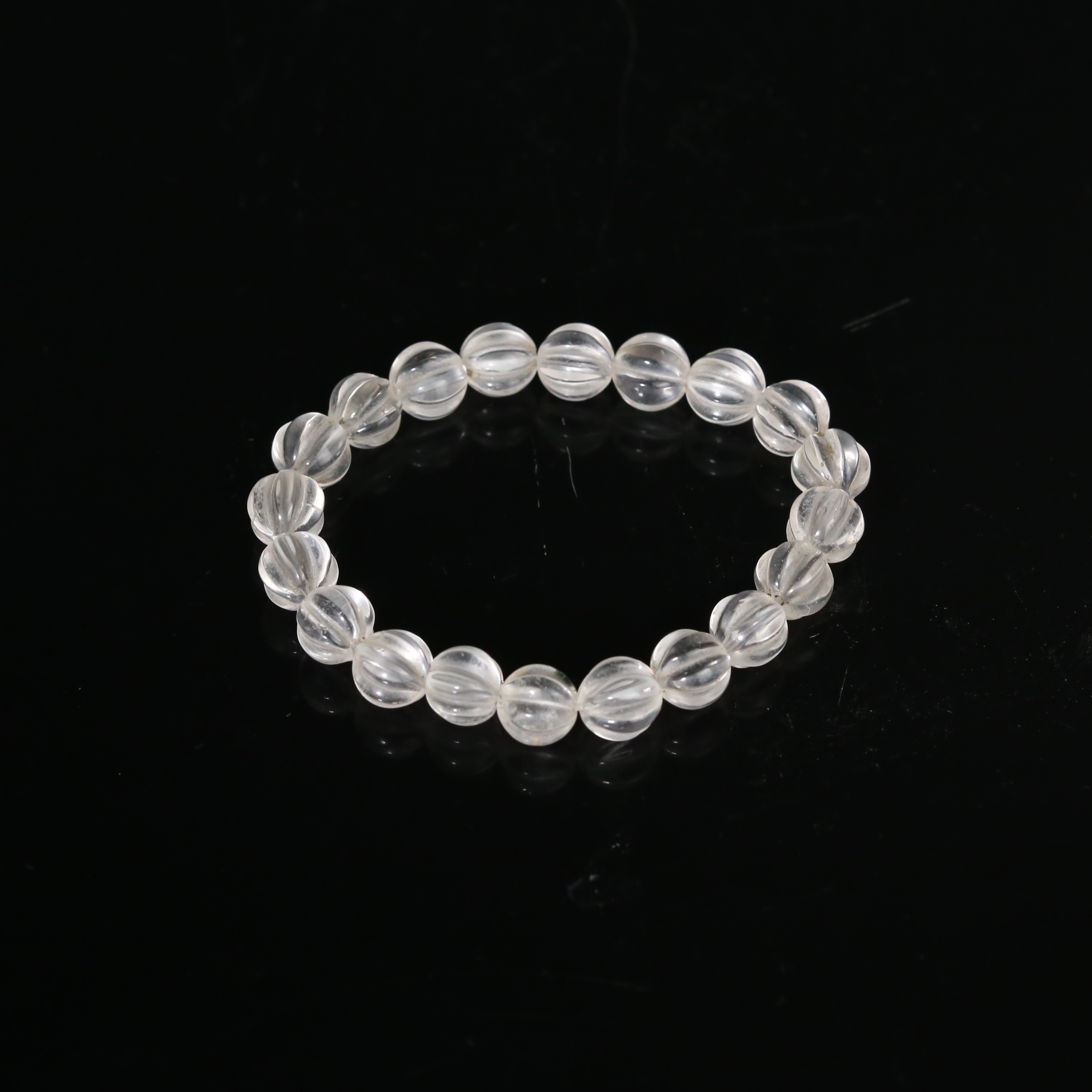 十九世纪水晶瓜棱珠手链【文物宝库】AAJXD241005004