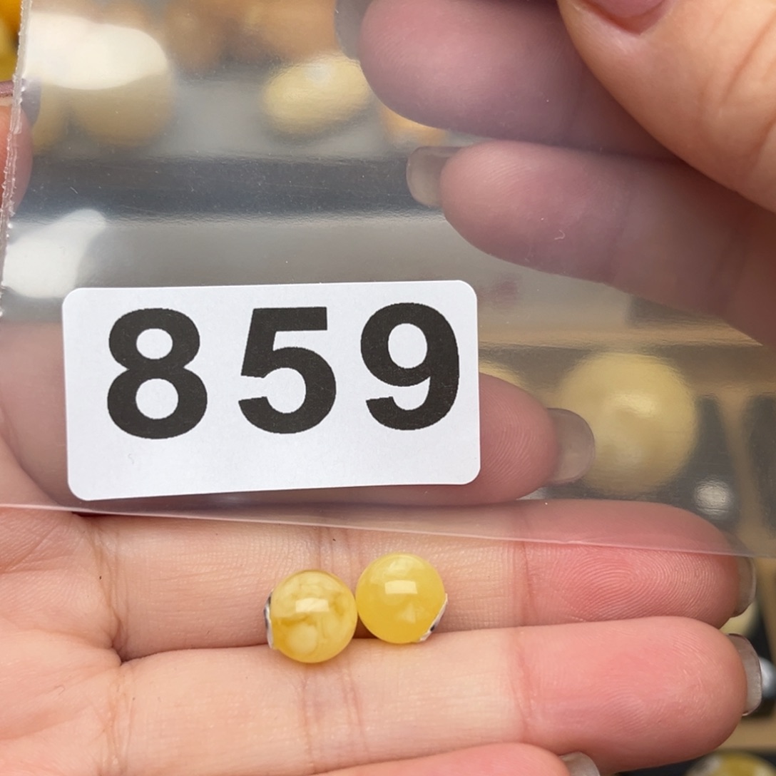 蜜蜡裸石未镶嵌蜜蜡8.6左右一对