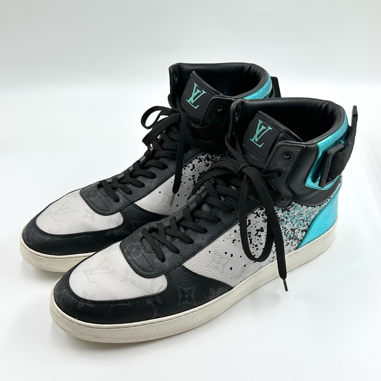 95新 LouisVuitton/路易威登 44码/镭射渐变高帮板鞋/06767
