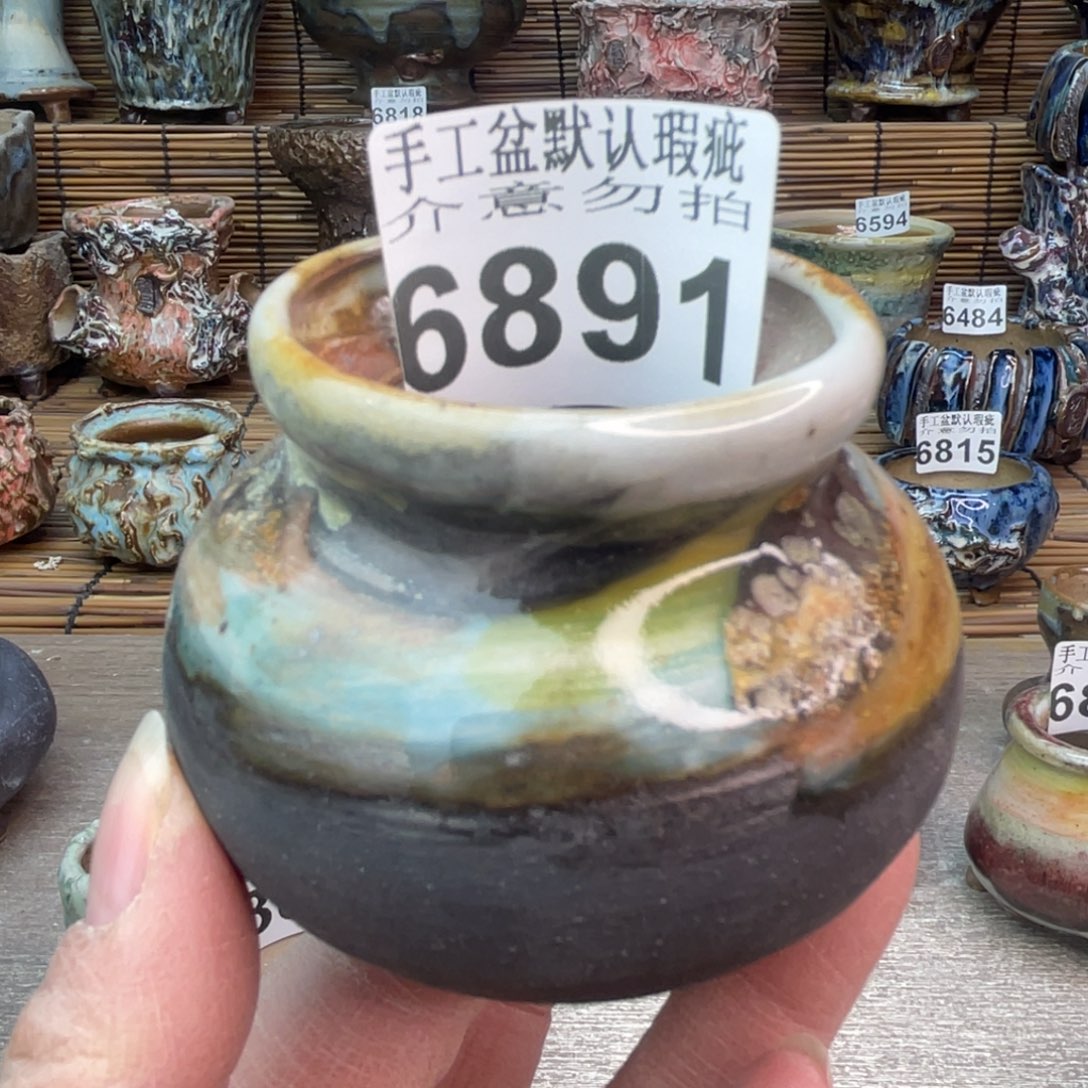 手工花盆默认瑕疵完美者勿拍