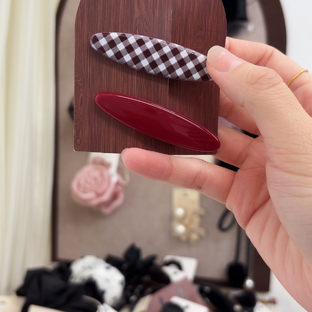 羽毛磁石红色对夹