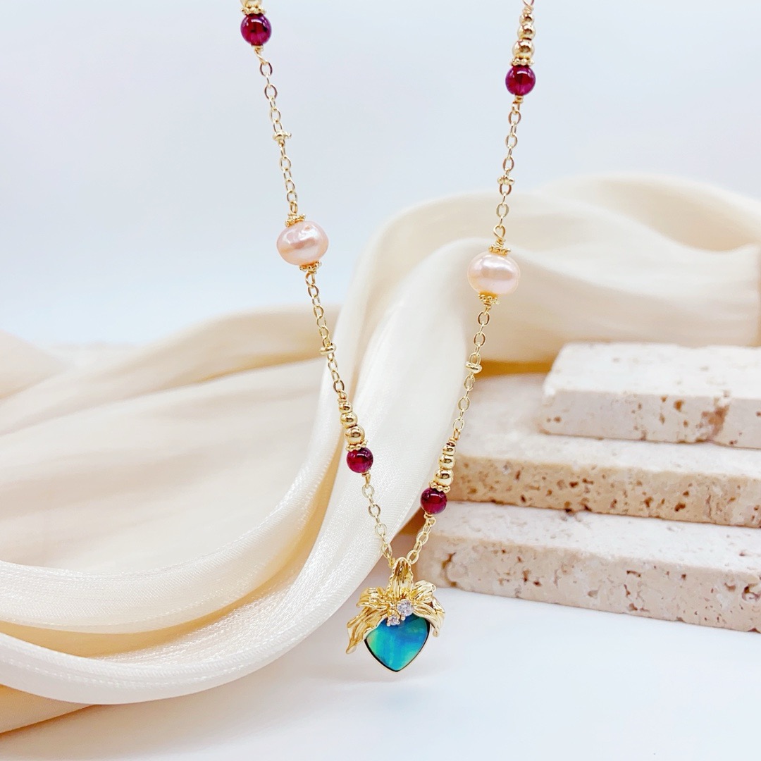 【淡水珍珠】项链流光心梦项链简约百搭时尚小众XL327