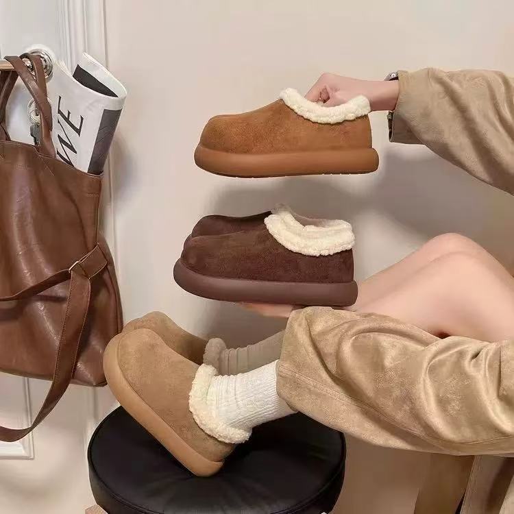 防水超轻防滑包头毛毛圈雪地靴女冬季加绒保暖厚底棉鞋 139-1