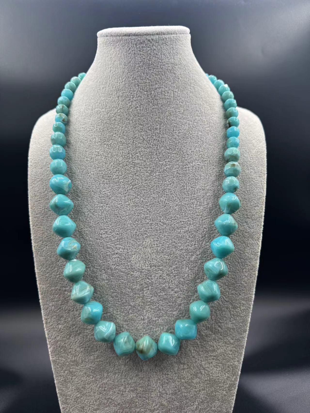 铜合金 亚克力 5213 【流金岁月 青】高定轻奢多层项链