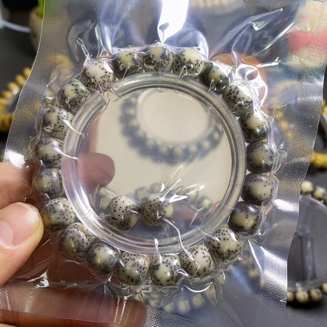 星月菩提手串11灰冰侧留白
