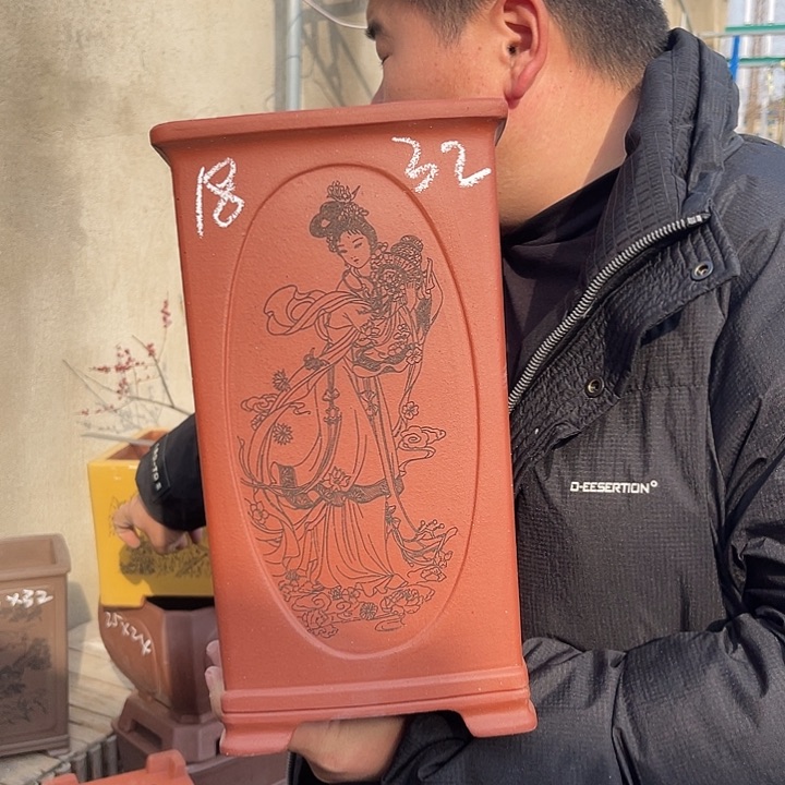 紫砂花盆紫砂等传统