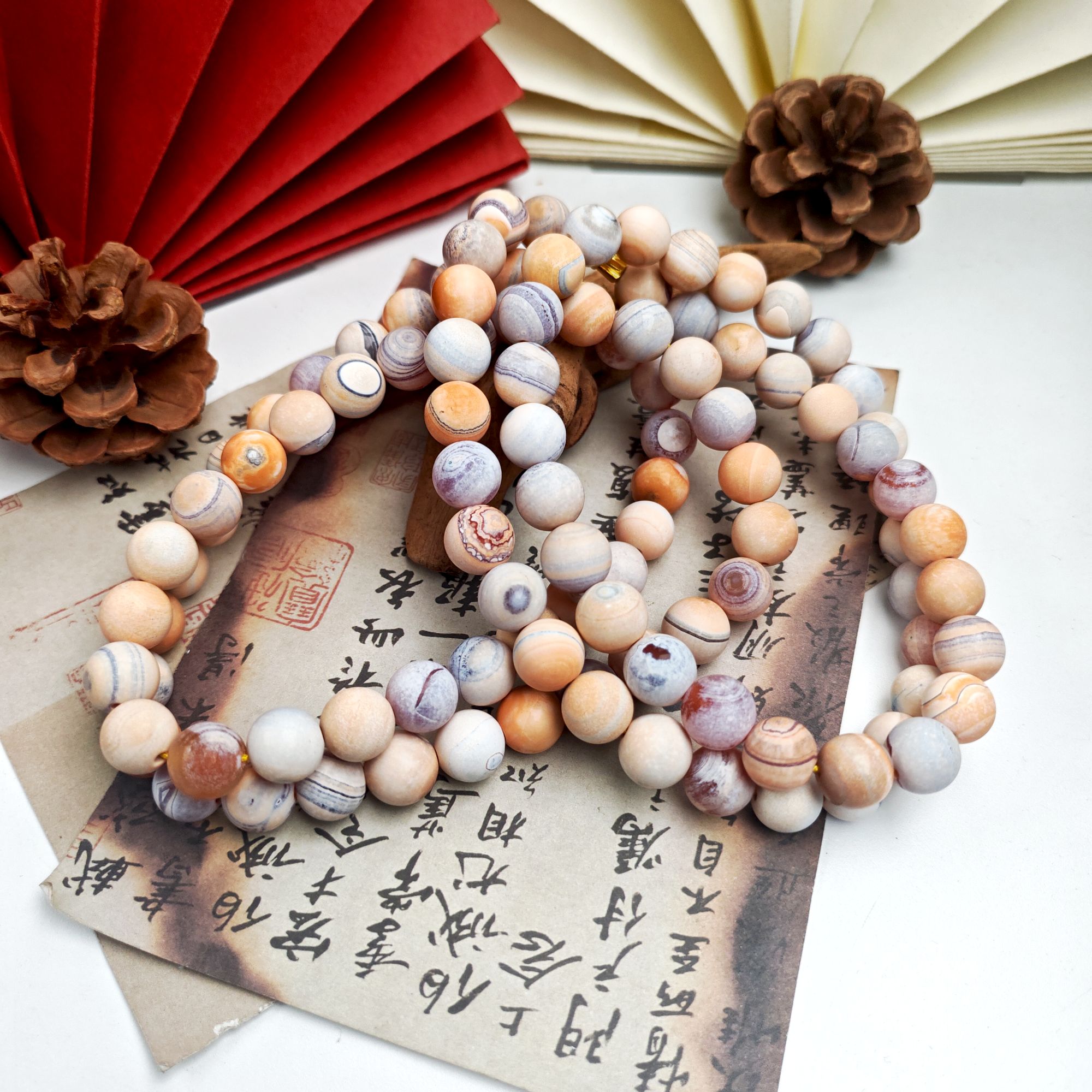 迎冬特惠【贵族甄选】血胆金莲圆珠妈妈链k10多样性发其一