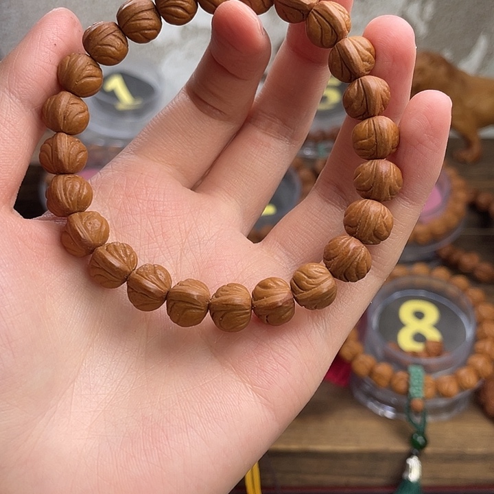 文玩核桃手串无*-11玉龙脊单圈