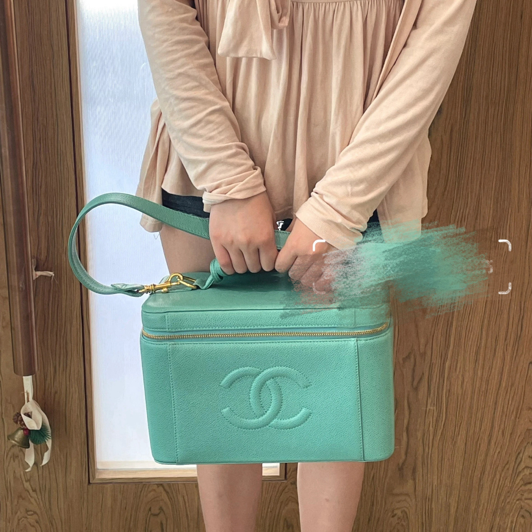 95新 Chanel/香奈儿 95新-中古薄荷绿化妆盒-底长27左右