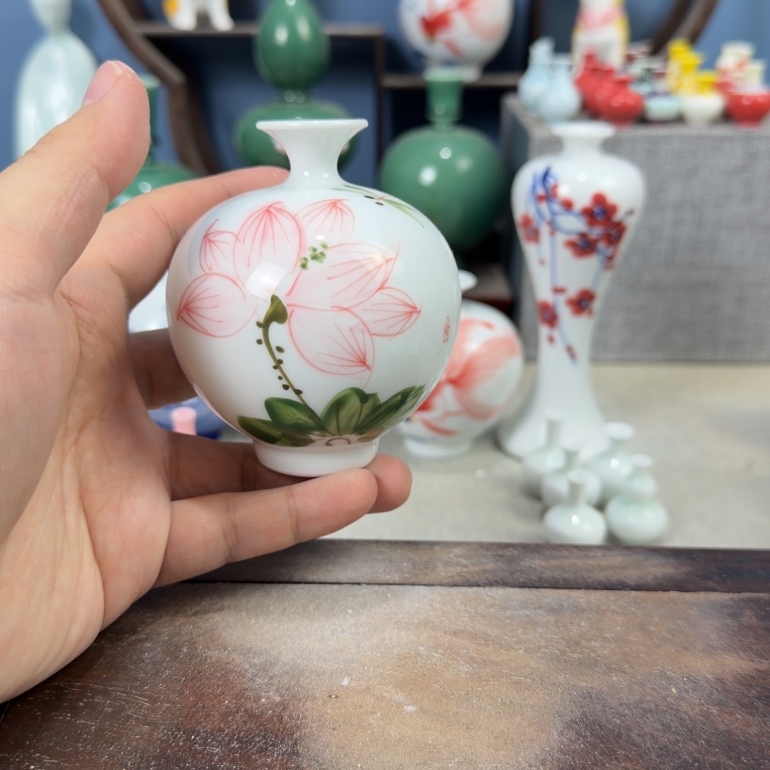 陶瓷手工小花器摆件