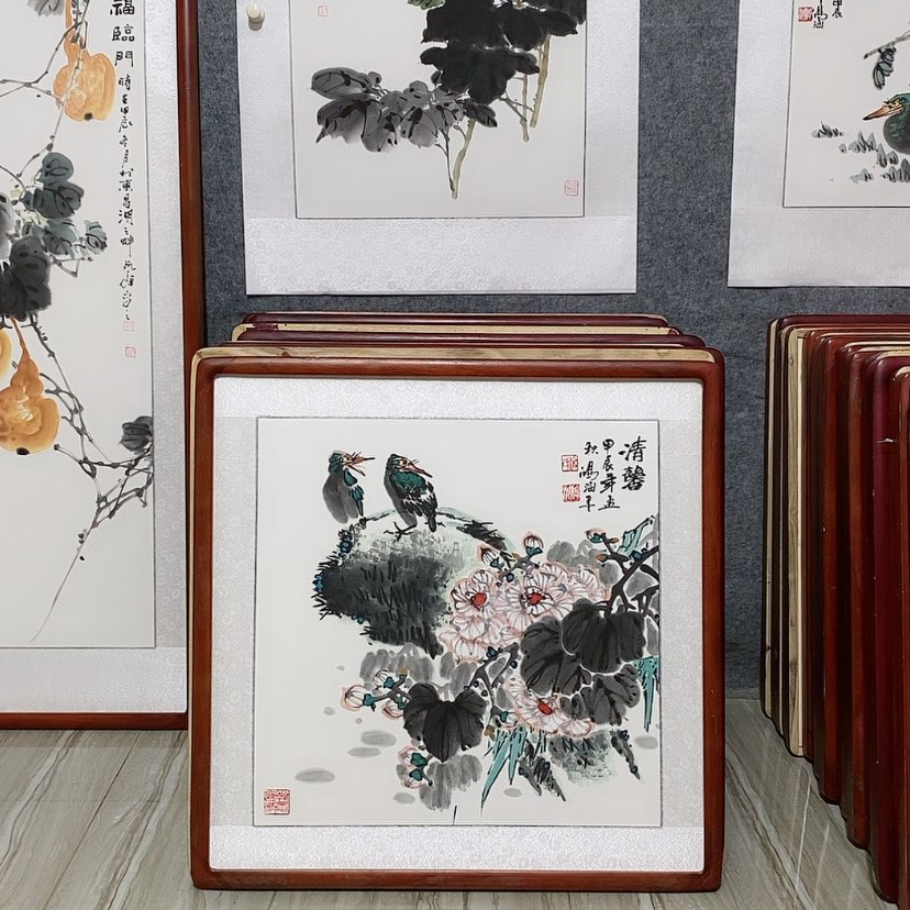 【闪购商品】国画书画作品带框65×65