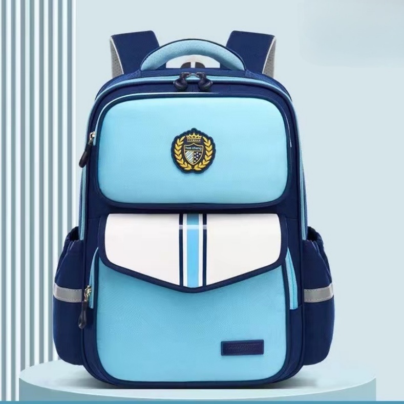 新款英伦小学生减负护脊大容量耐磨防水书包三到六年级Z1485