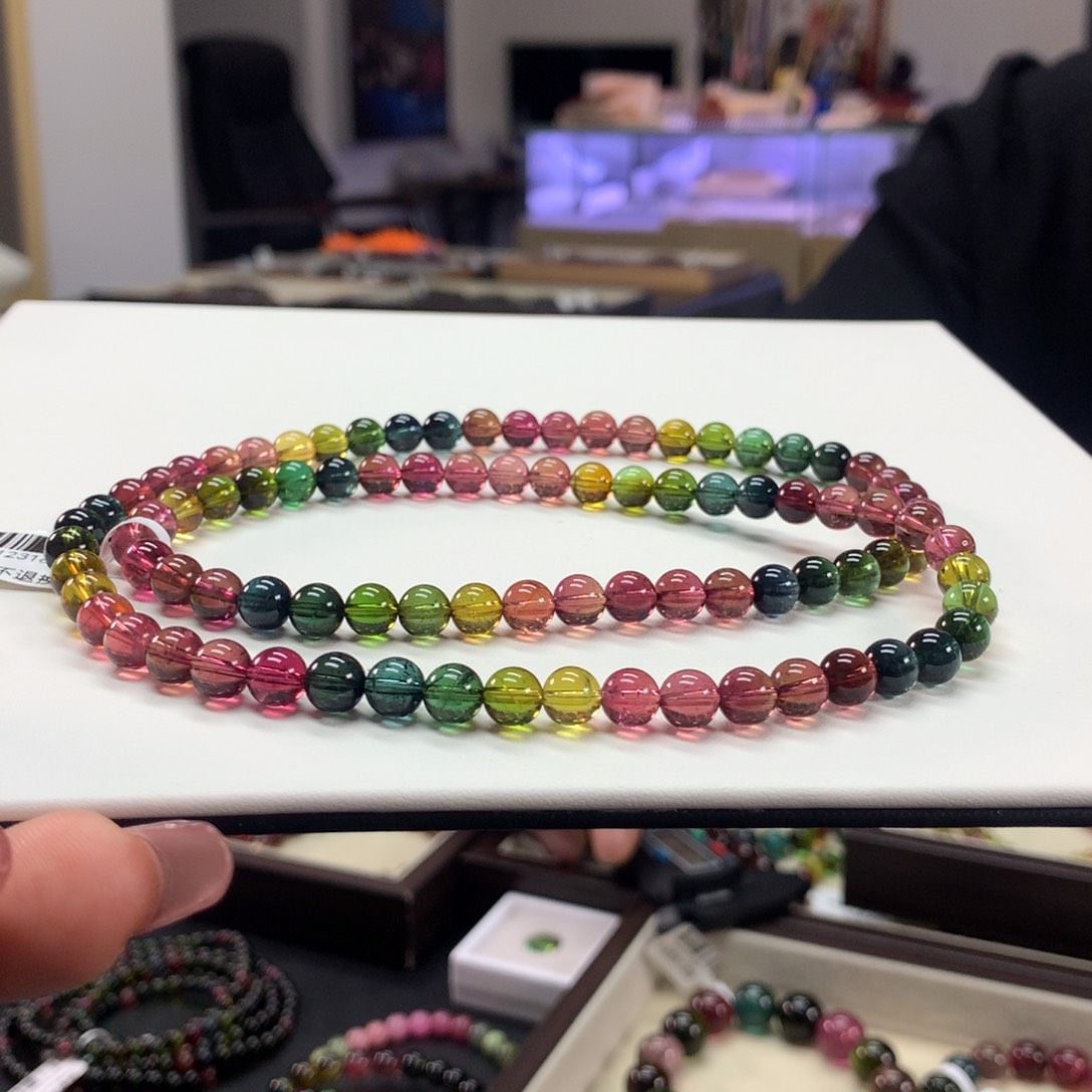 碧玺手链未镶嵌6.6毫米左右