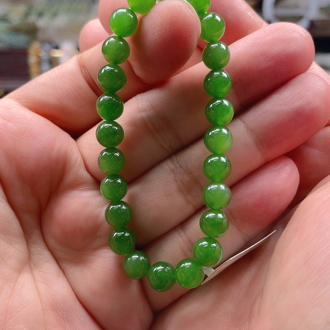 手链未镶嵌和田玉（碧玉）