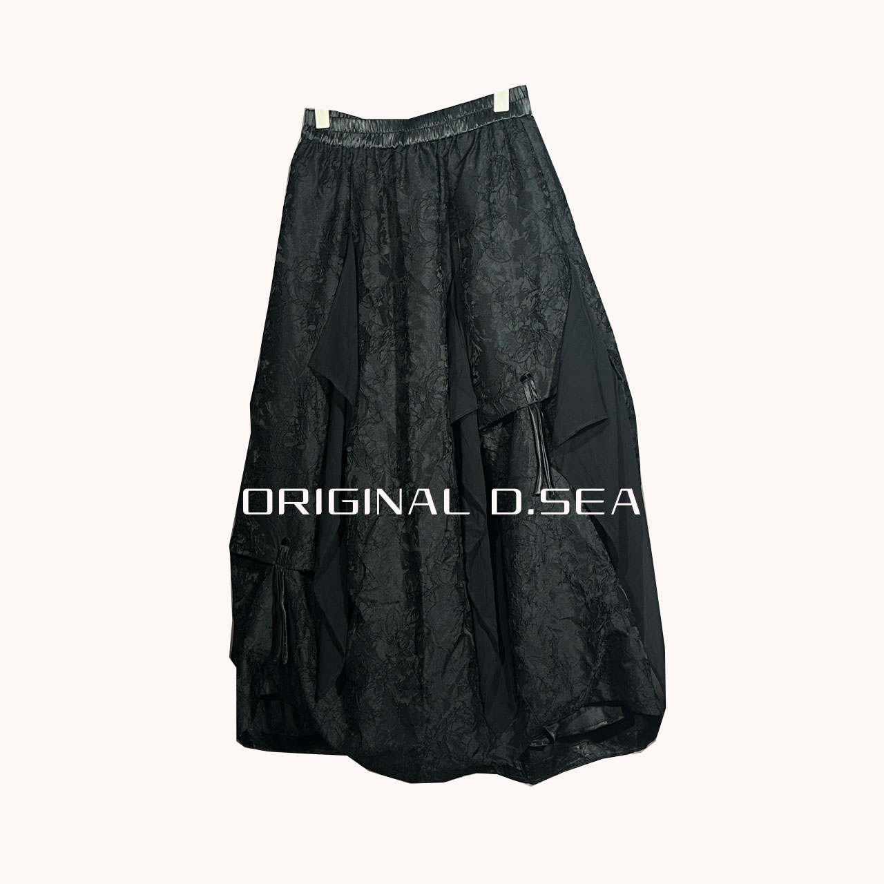 【大海轻奢】BF32807薄款手工粘竿新中式盘扣刺绣提花拼纱包臀裙