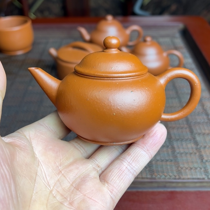 茶壶紫砂黄龙山朱泥、生砂半手工