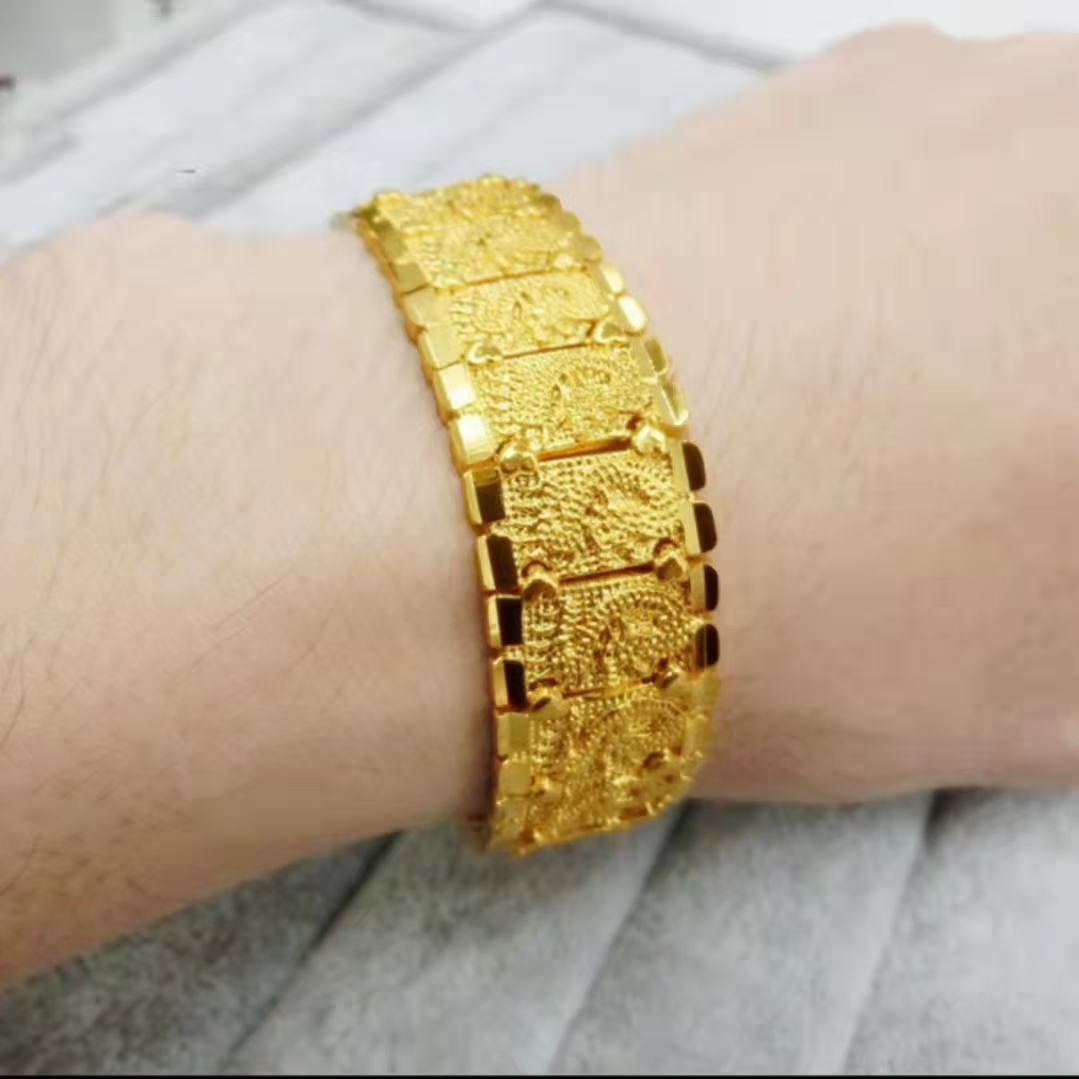 合金手链 （龙纹手链可调节饰品）长短可调金色轻奢休闲时尚潮流