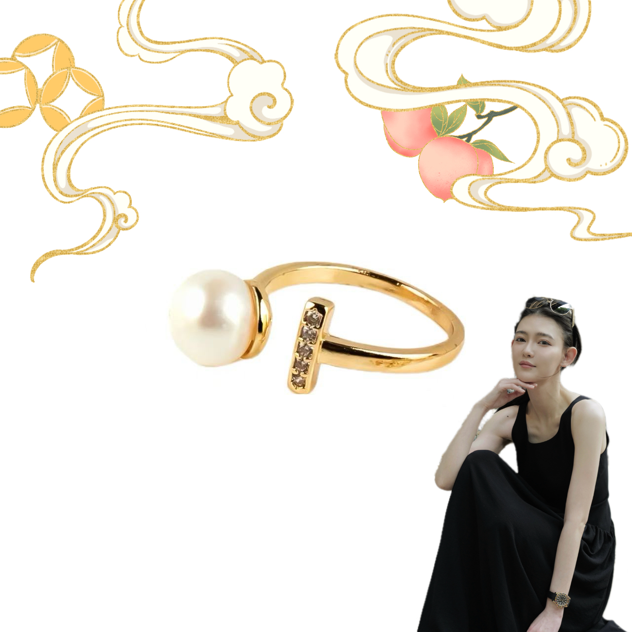 S022 二十二岁生日礼 如珠如宝珍珠戒指（天然珠宝多样性发其一）