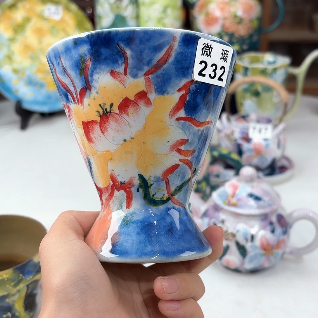 景德镇手绘高温釉下彩陶瓷茶具