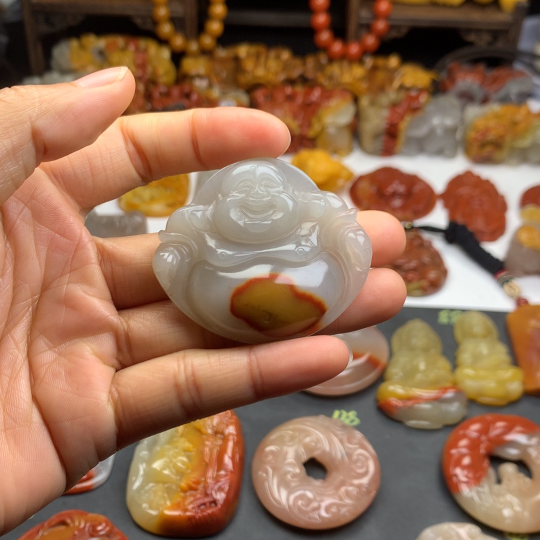 石英质玉（黄龙玉）挂件未镶嵌