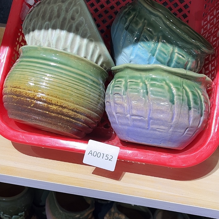 瓷片花盆多肉植物艺术品