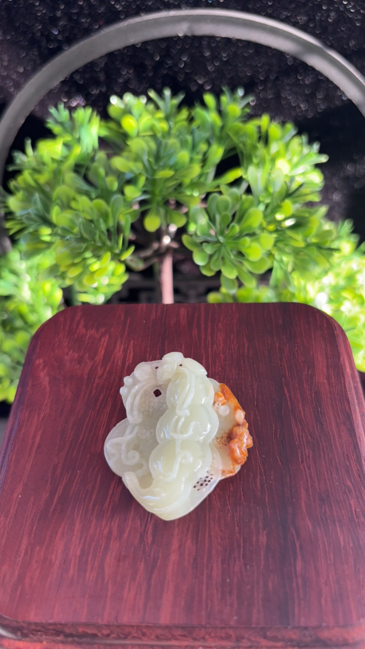 河磨玉四季平安豆挂坠