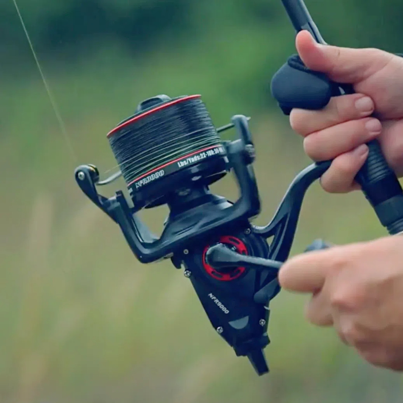 【双卸力NFR9000渔轮】静逸欧式鲤钓全金属双线杯前后卸力纺车渔轮 