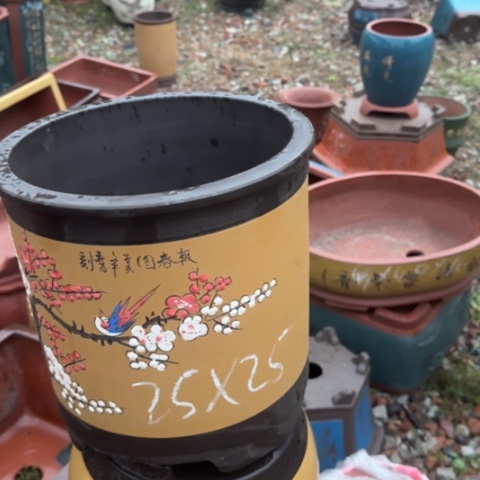 红陶紫砂花盆盆景盆栽