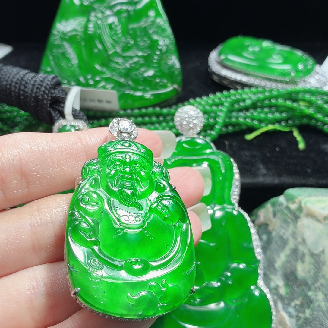 翡翠银S925镶嵌颈饰