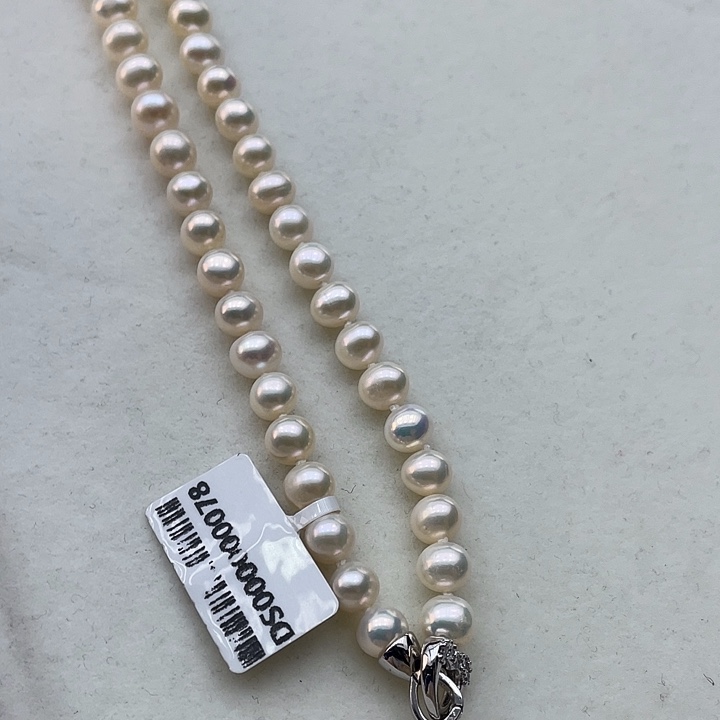 淡水珍珠颈饰未镶嵌卡7➕极光澳绿➕金属光