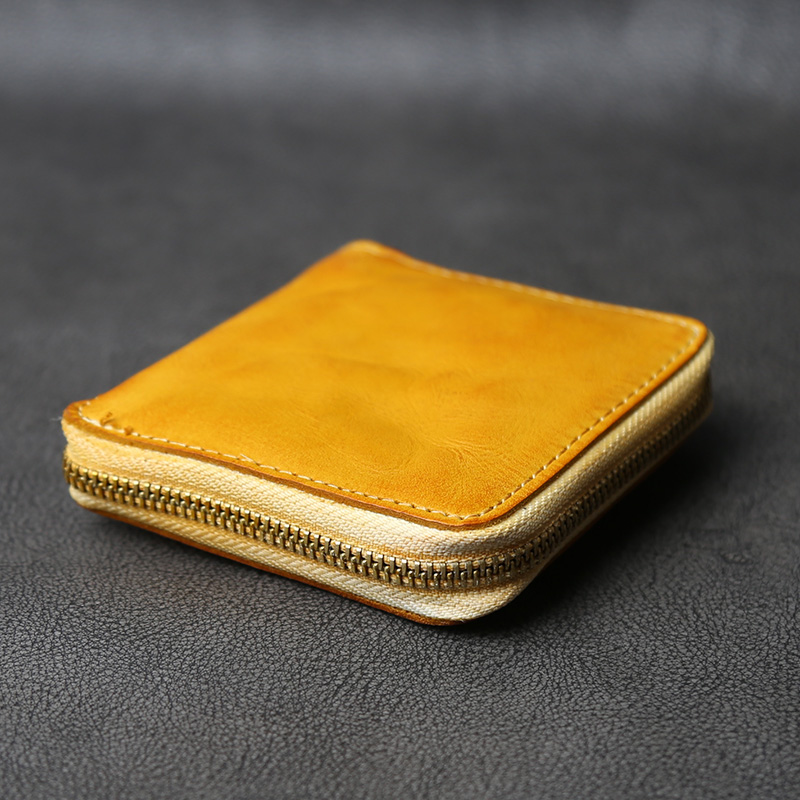 【万能拍】头层牛皮复古钱夹皮卡包多功能真皮包包小挂件