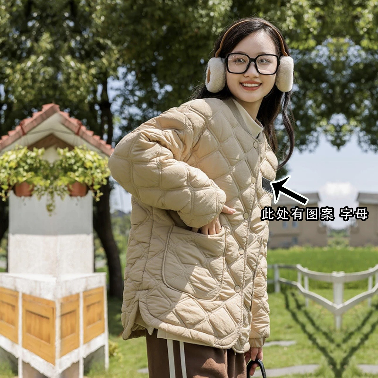 玲姐定制-立领棉服冬装按扣款夹棉百搭秋冬外套263831