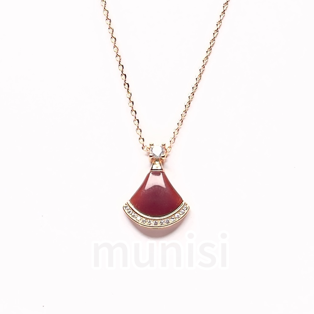 链子925银 高定版本镀18k金裙子项链