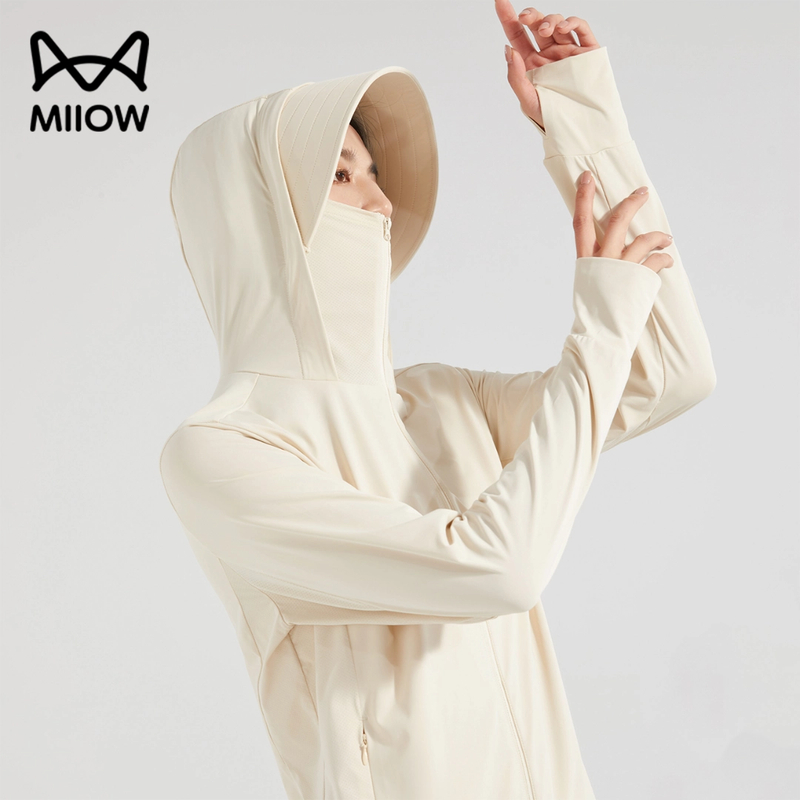 猫人夏季冰丝防晒衣防晒服帽檐可拆卸轻薄透气薄款女士户外外套