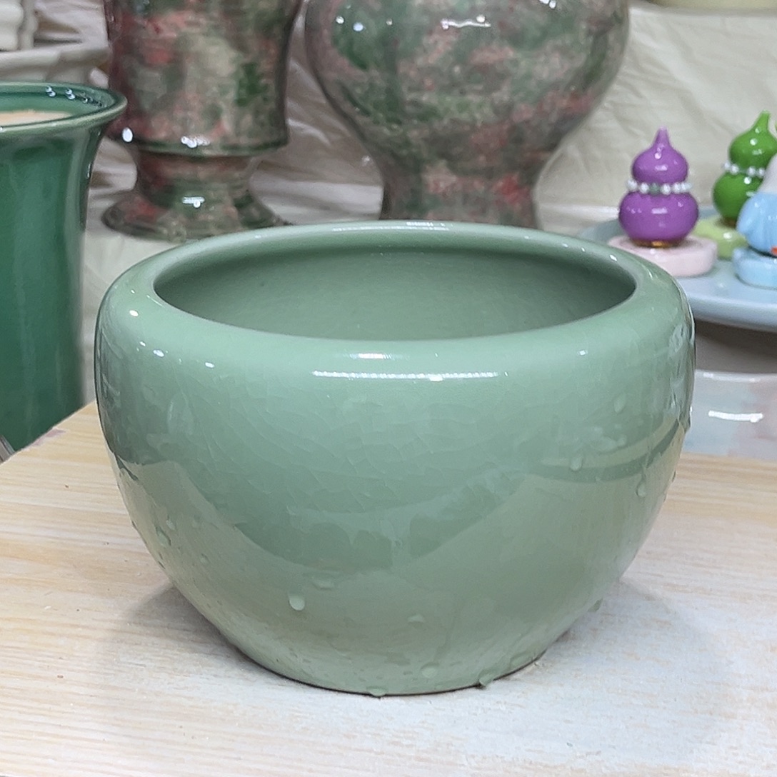 陶瓷绿植多肉微瑕花盆外口径：14*11无孔