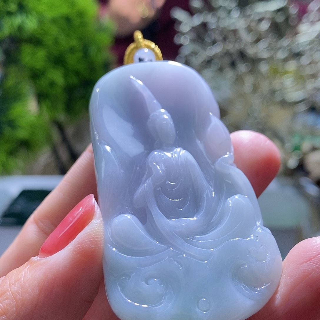 【闪购商品】翡翠颈饰未镶嵌观音