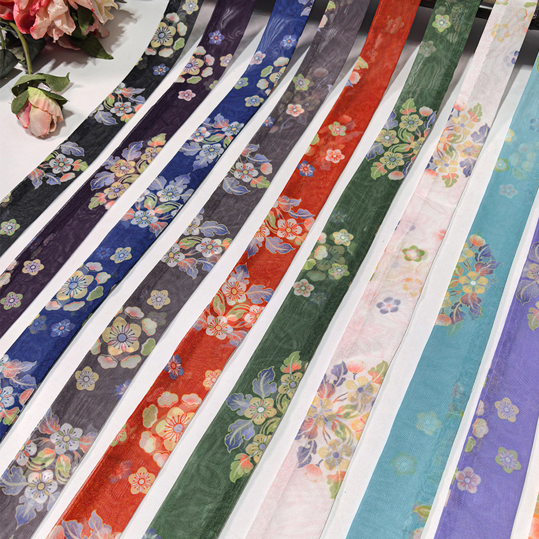 发带古风明制汉服飘带汉服马面褶裙配饰发饰唐茶团花国风新中式