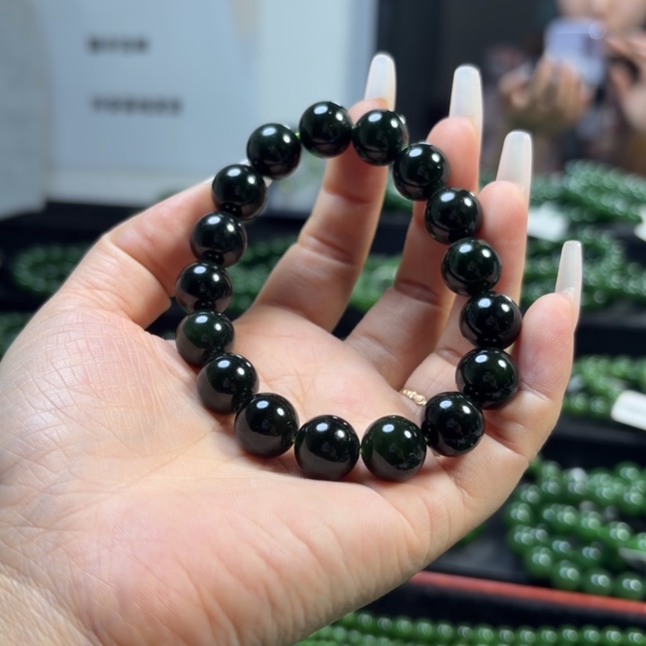 和田玉（碧玉）未镶嵌手链12